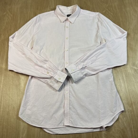 Paul Smith Mens Pink Long Sleeve Button Up Dress Shirt Size Large - Picture 1 of 7